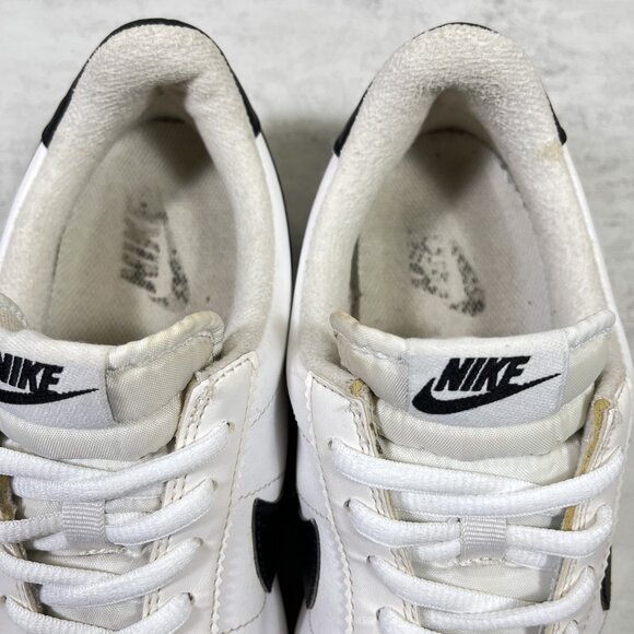 Nike Cortez Basic Leather Sneakers - Men\'s Size 8 - White Black